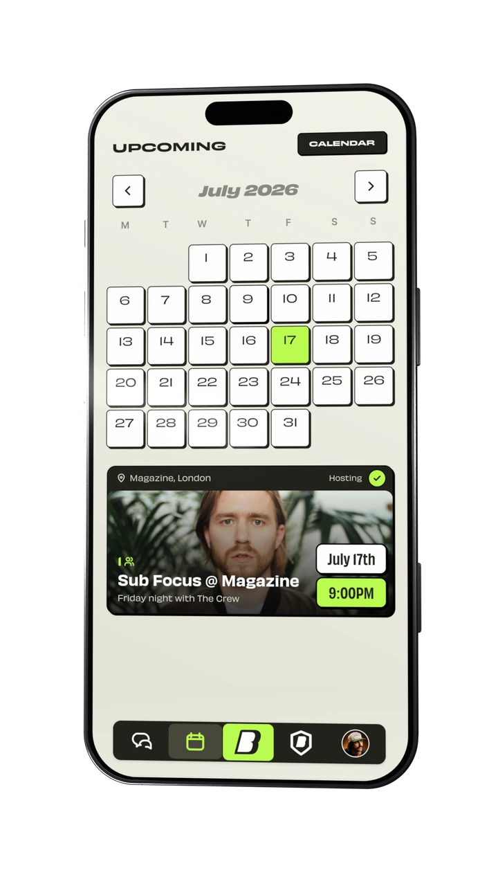 Bump app: Your calendar