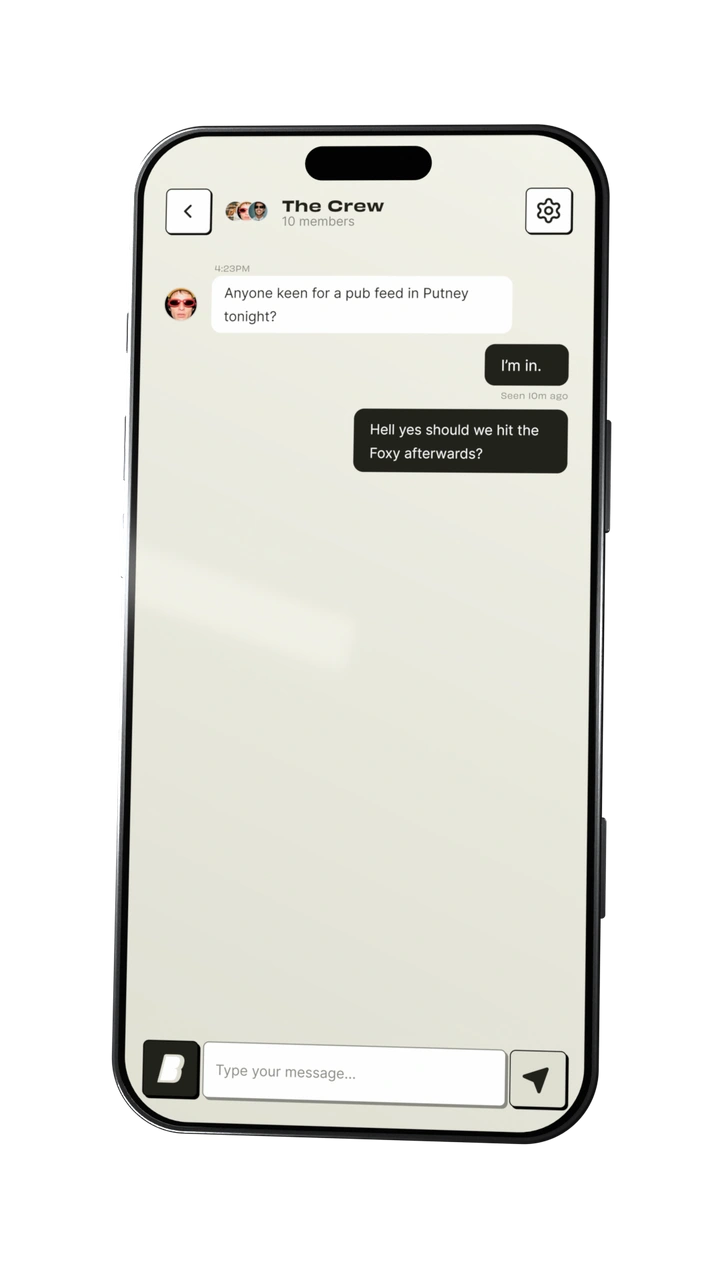 Bump app: The group chat
